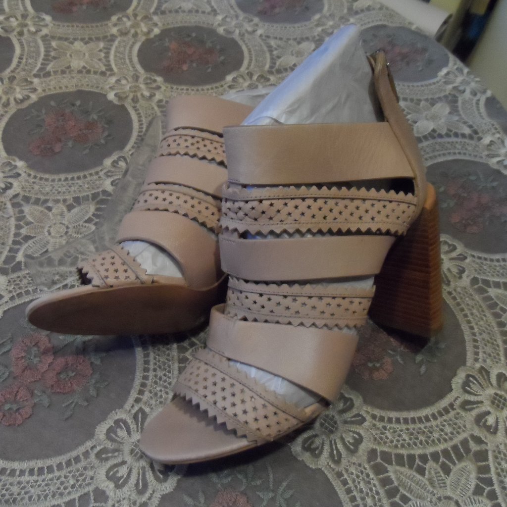 See By Chloe Nude Leather Strappy Cut Out Heels Size 6